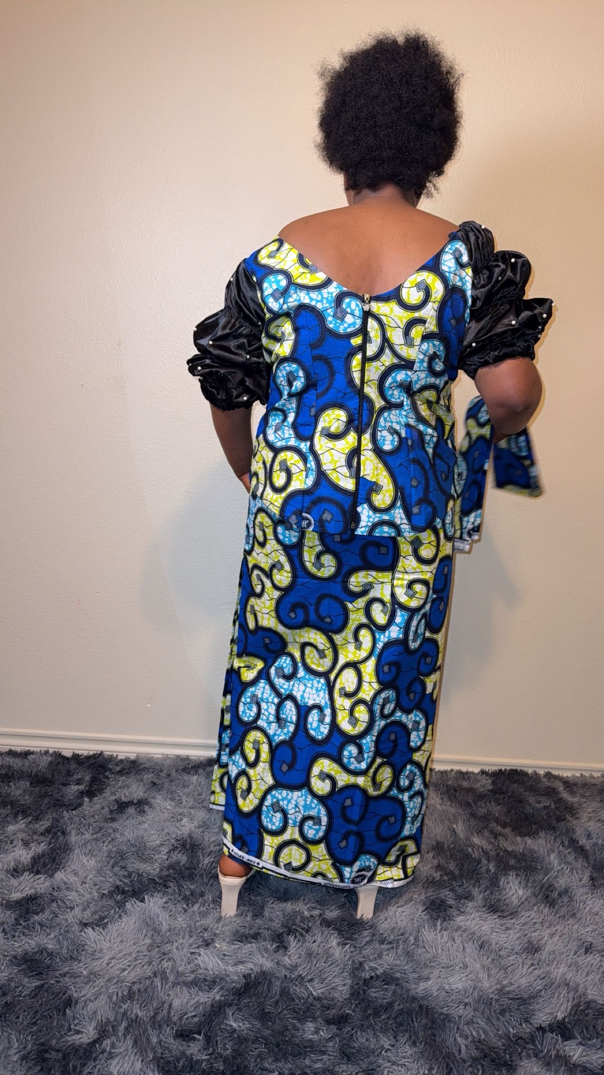 African Bubu – Ocean Swirl Elegance