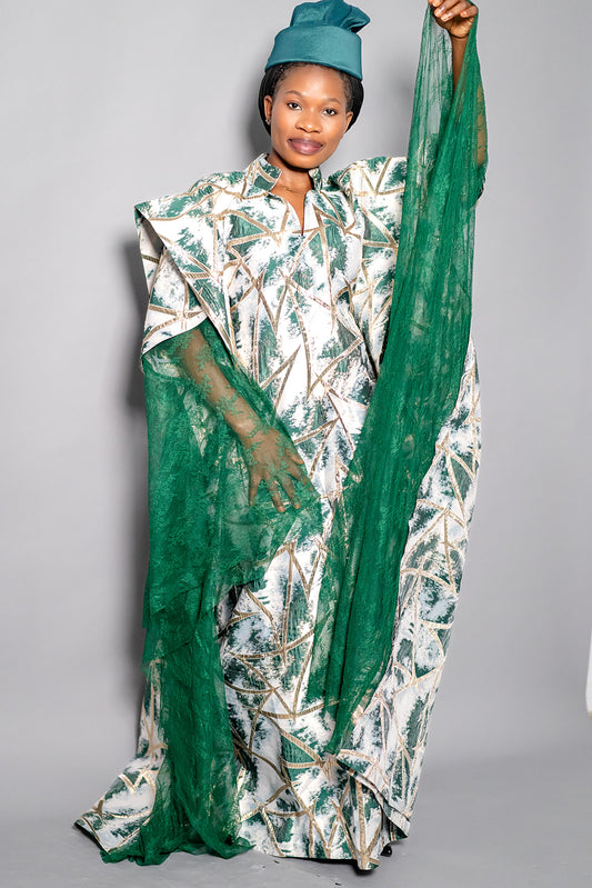 African Bubu – Emerald Elegance