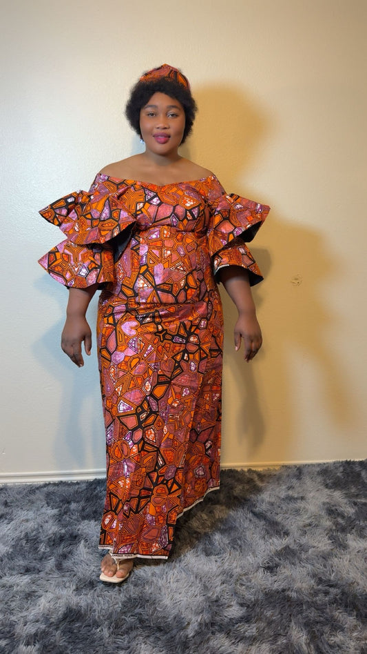 African Bubu – Sunset Queen Elegance