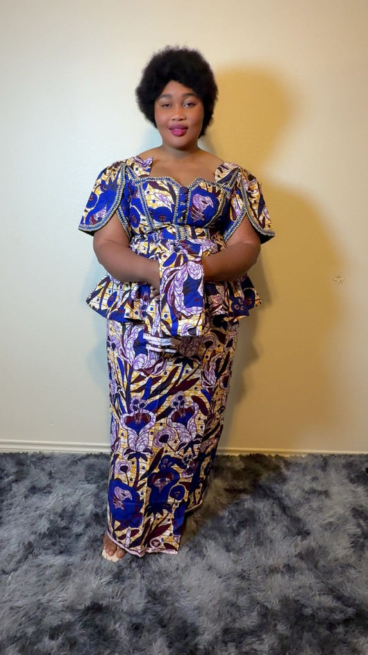 African Bubu – Royal Blue Harmony