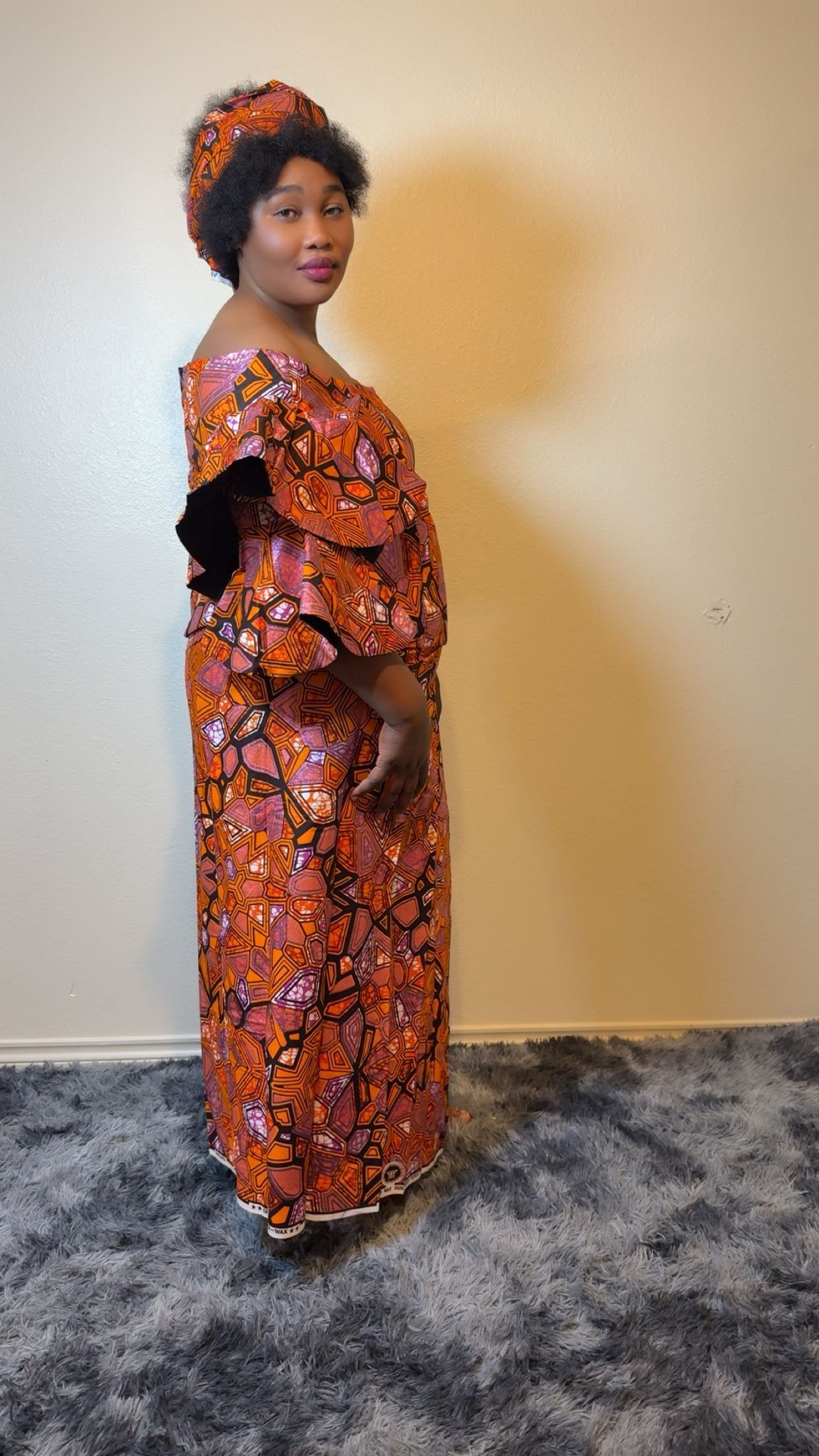 African Bubu – Sunset Queen Elegance