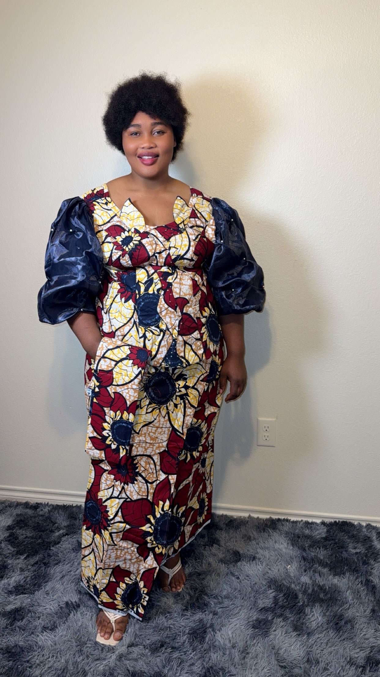 African Bubu – Royal Sunflower Grace