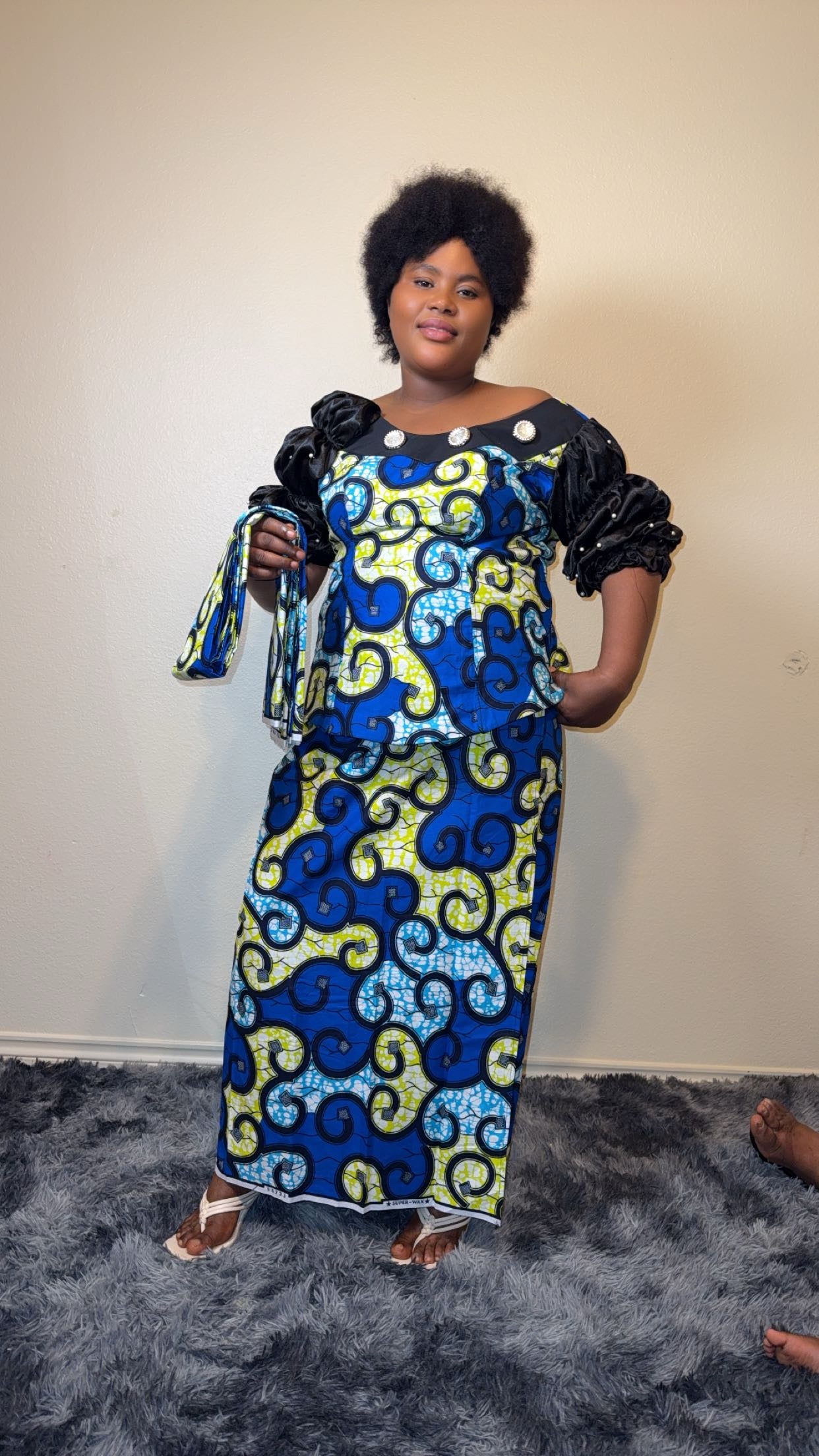 African Bubu – Ocean Swirl Elegance