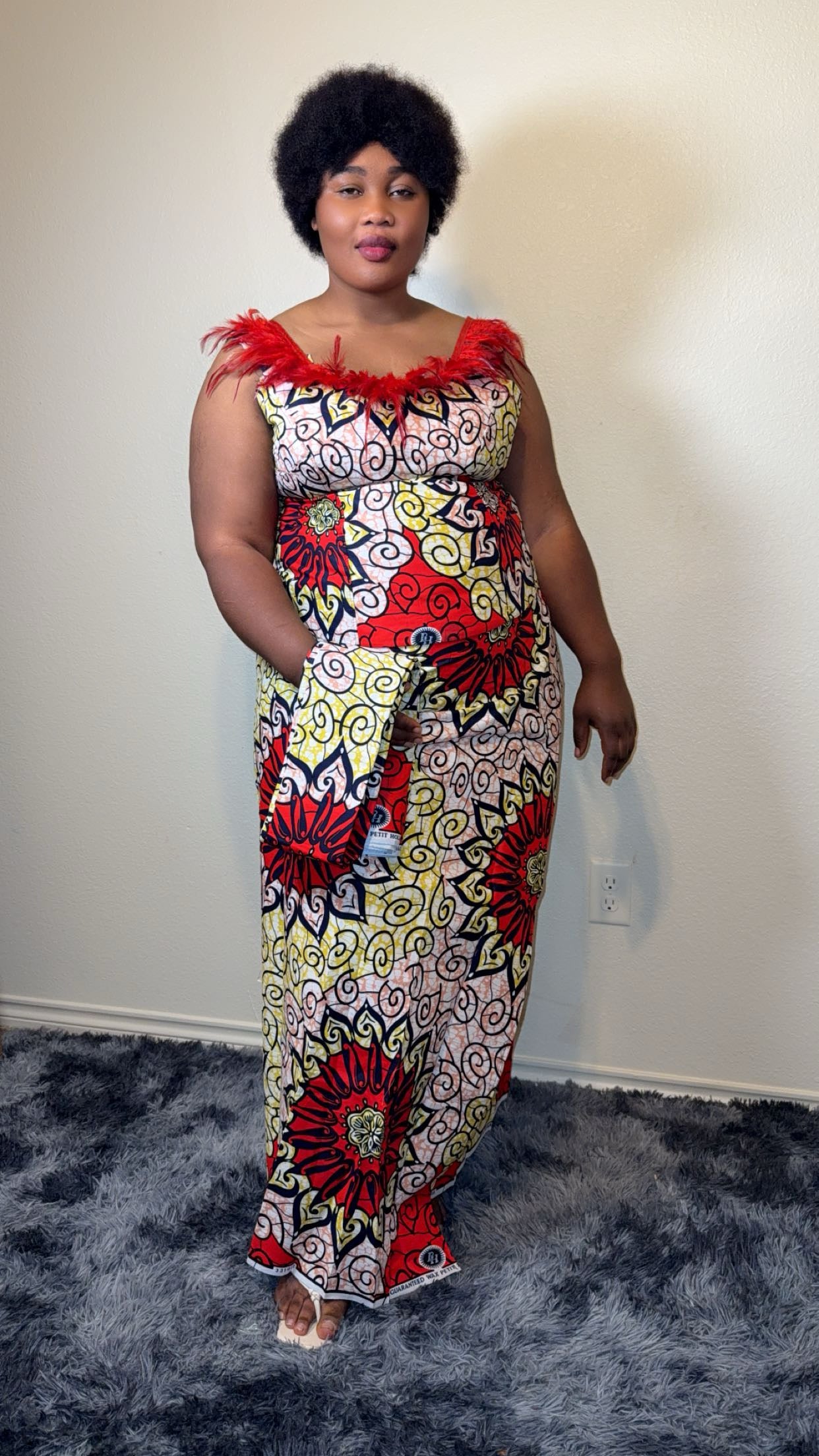 African Bubu – Red Flame Elegance