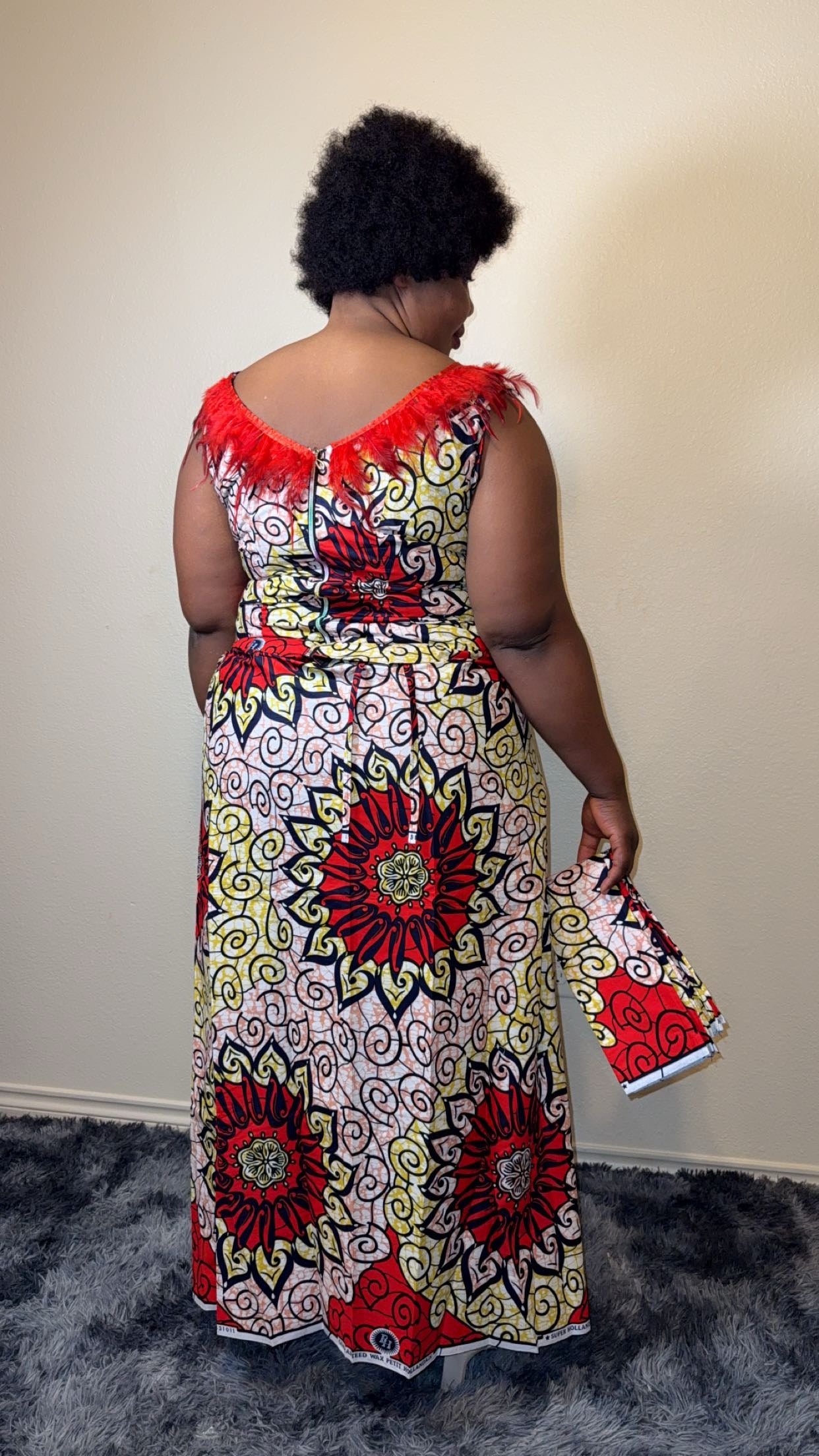 African Bubu – Red Flame Elegance