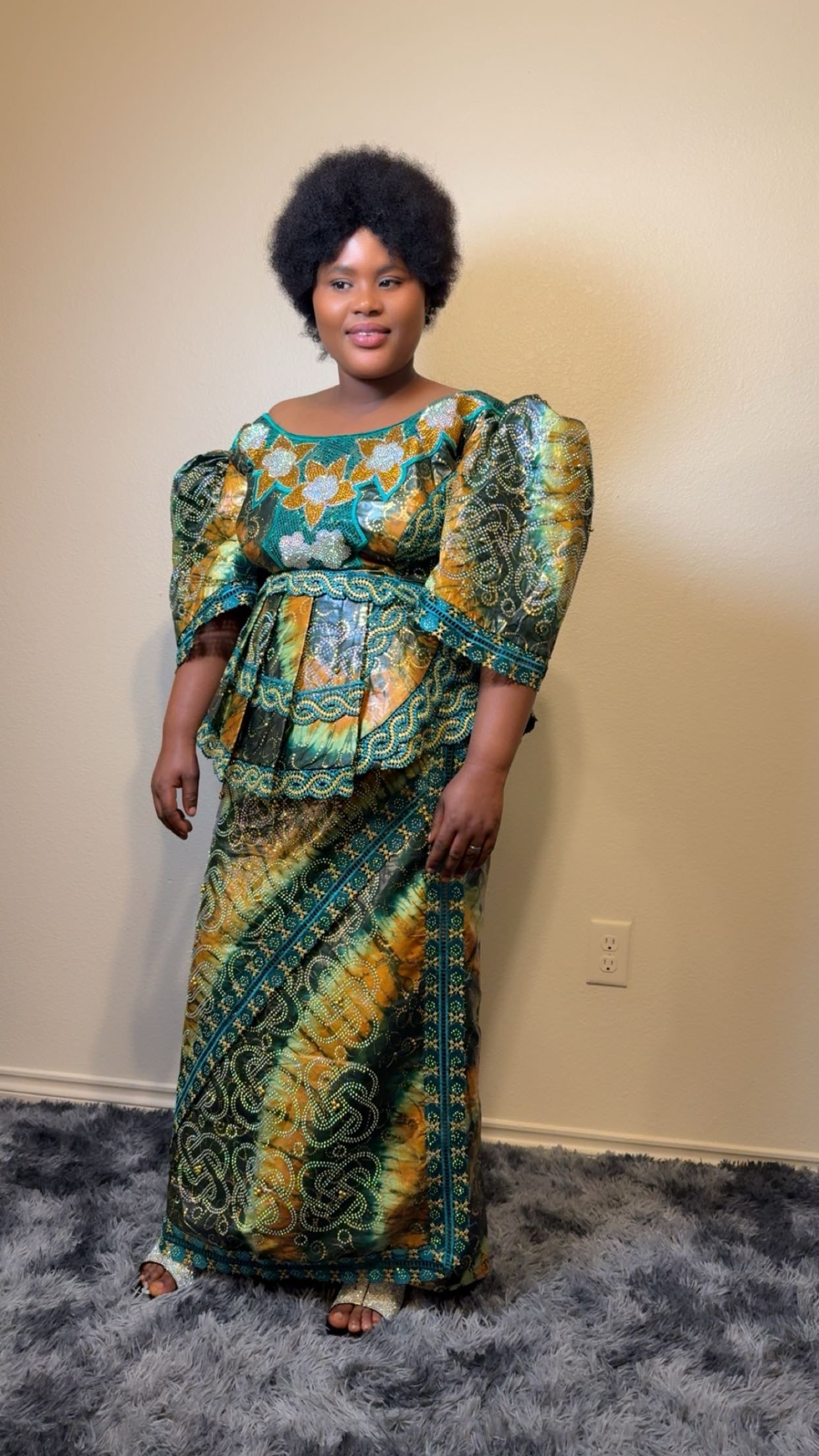 African Bubu – Golden Heritage Elegance