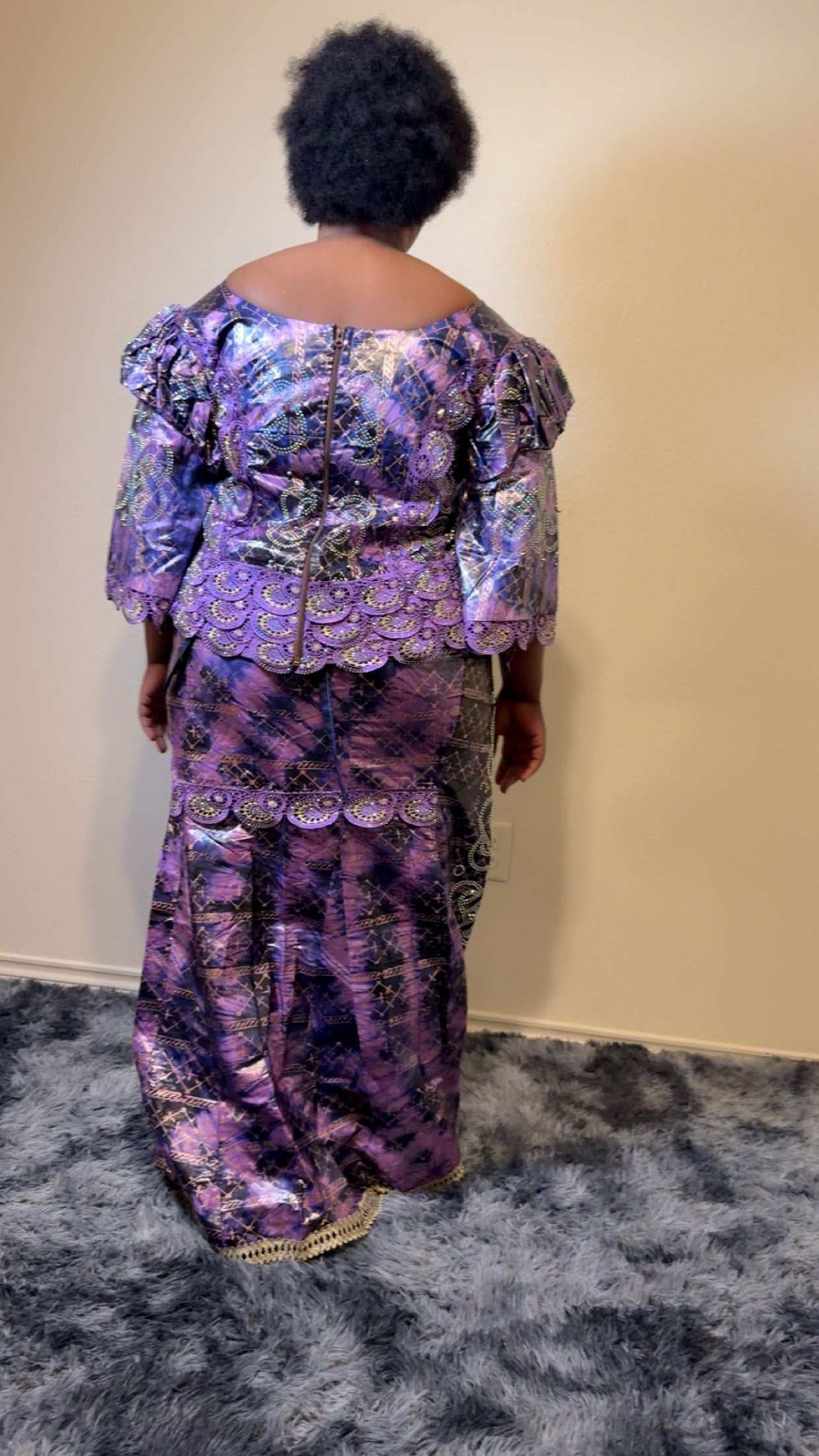 African Bubu – Royal Violet Grace Edition