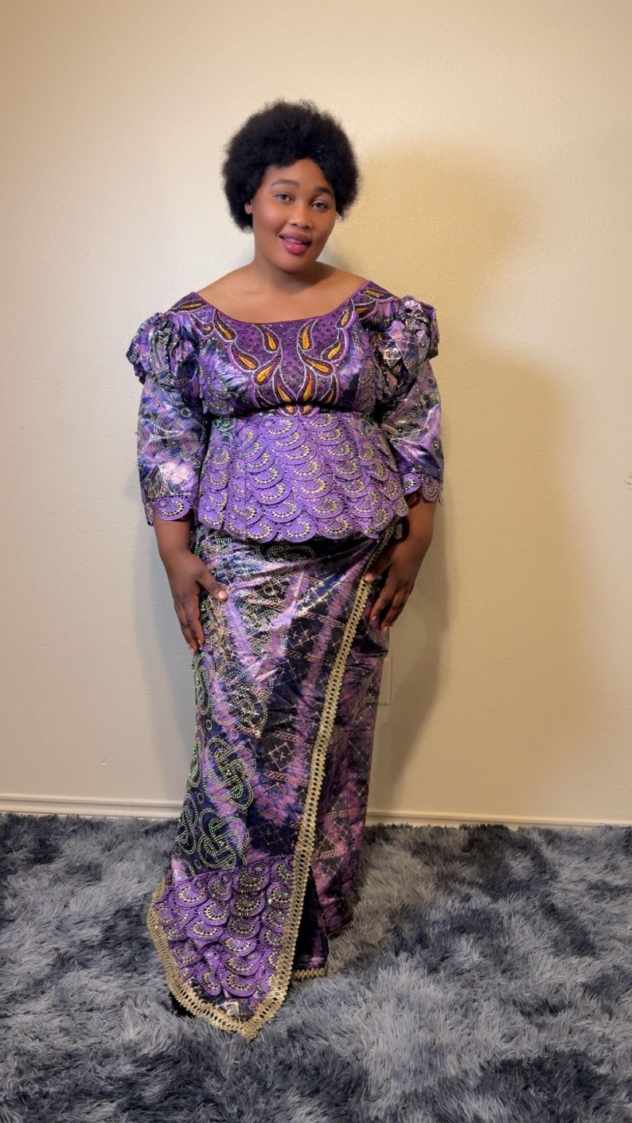 African Bubu – Royal Violet Grace Edition