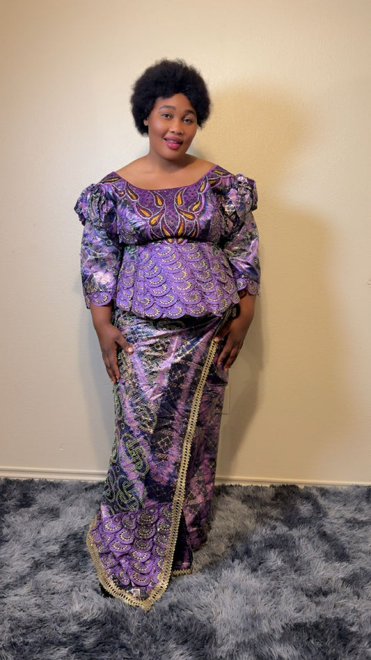 African Bubu – Royal Violet Grace Edition