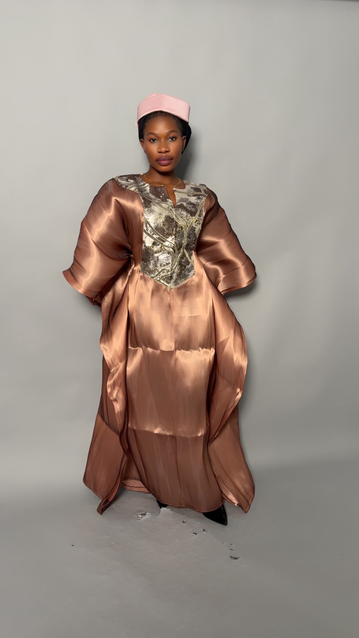 African Bubu – Champagne Glow Elegance