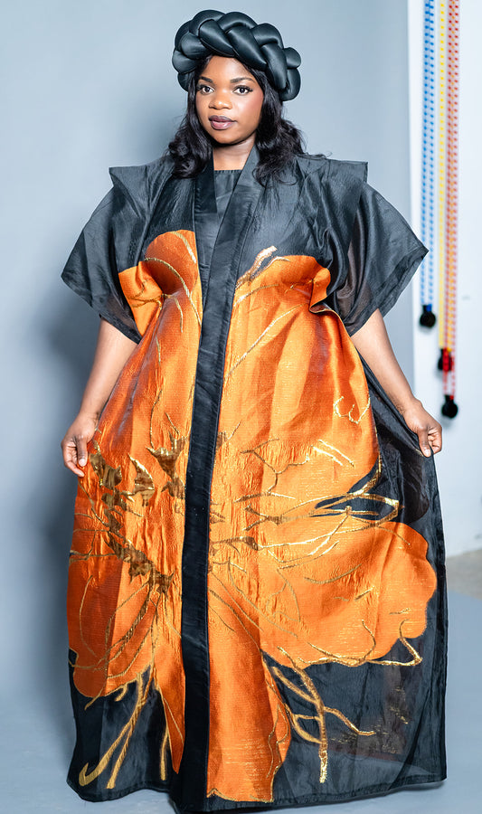 African Bubu – Midnight Flame Elegance