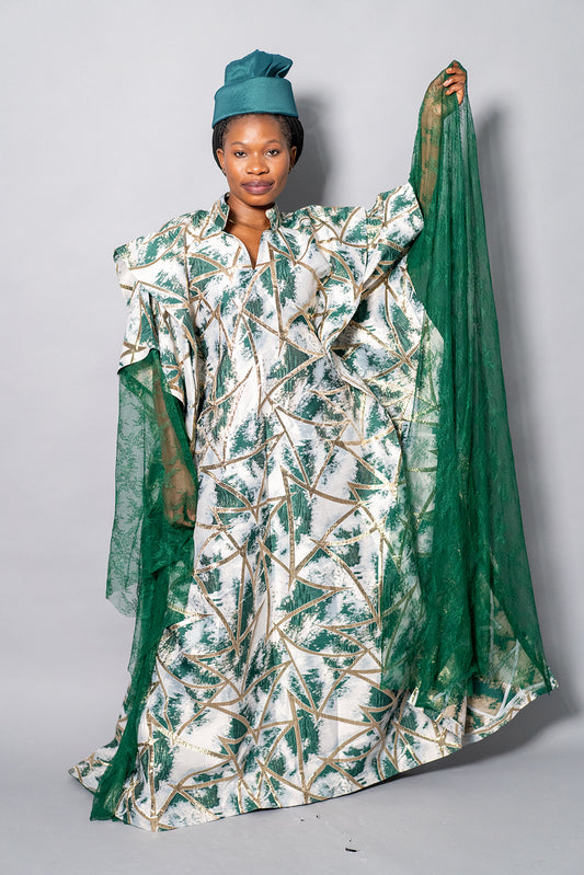 African Bubu – Emerald Elegance